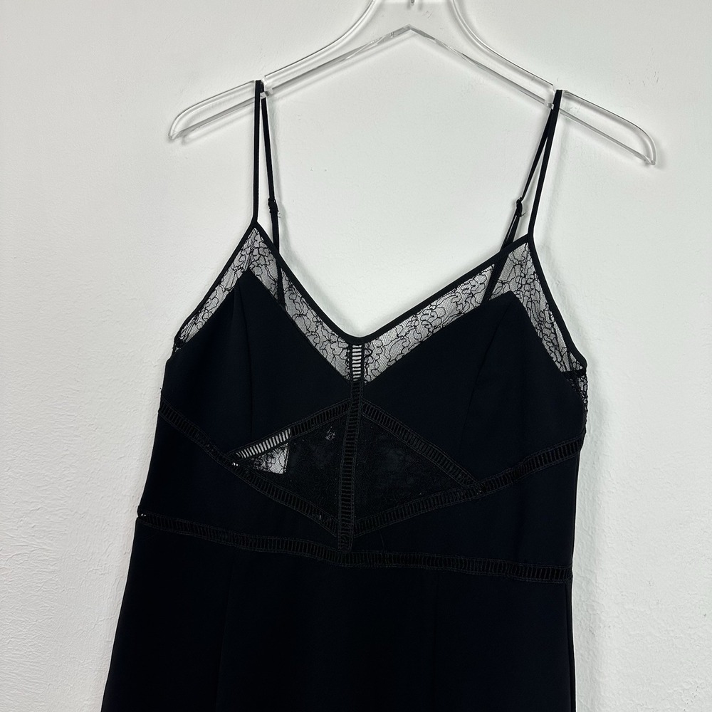 NWT BARDOT NORDSTROM Jayne Lace-inset Cocktail Dress Black Size 10 / Large - Picture 3 of 7